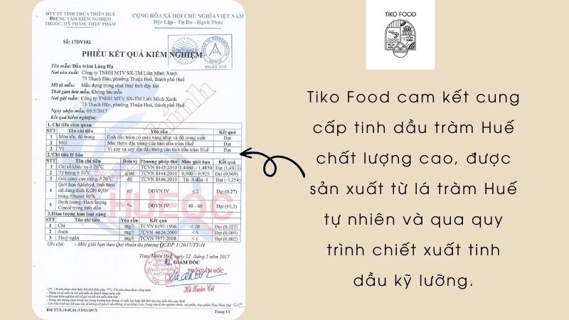 Chất lượng tinh dầu tràm Huế uy tín