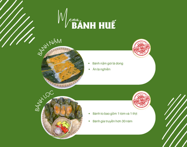 menu bánh huế